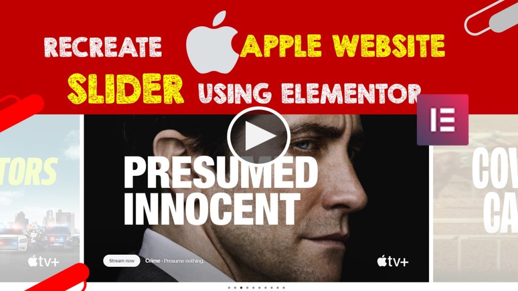 Recreate apple's slider using elementor